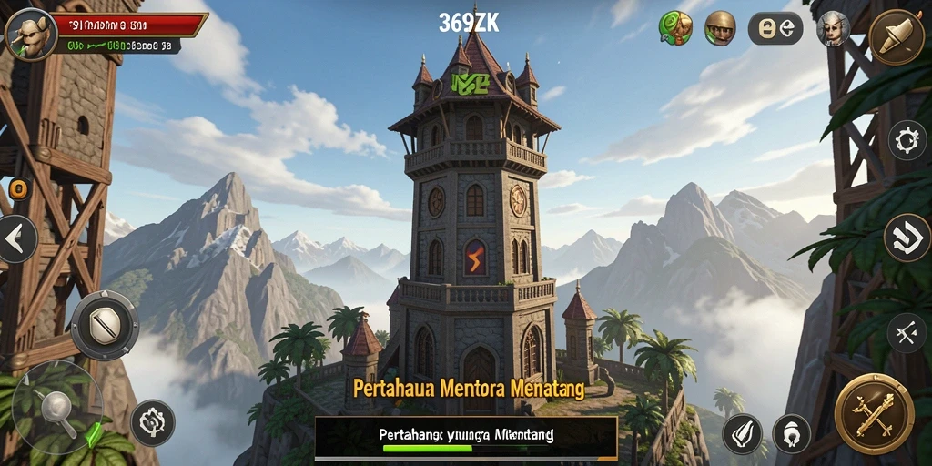 Screenshot gameplay <strong>369ZK</strong> yang menunjukkan strategi Tower Defense yang mendebarkan.