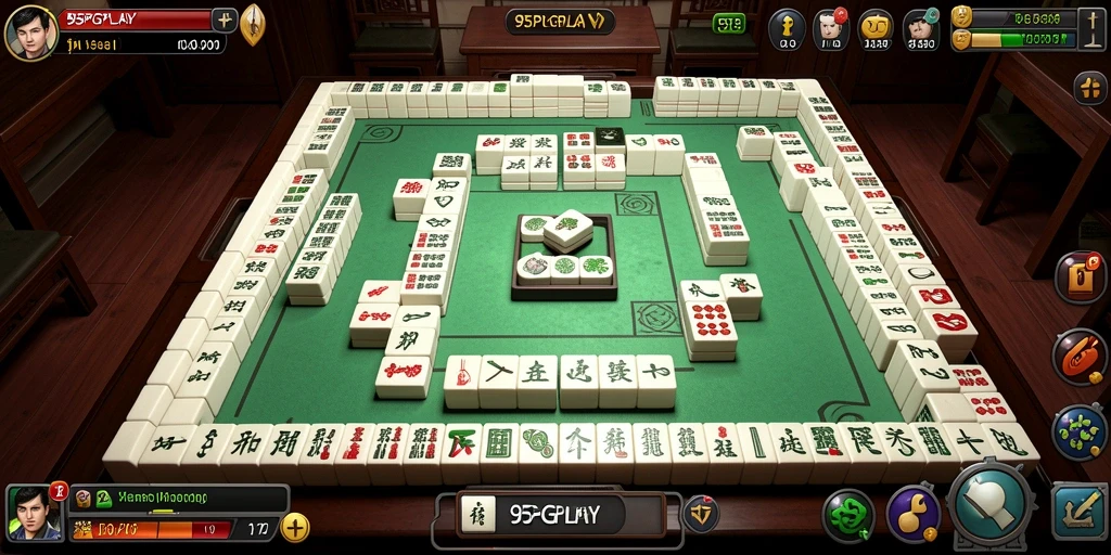 Screenshot gameplay 95PGPLAY menampilkan aksi seru permainan Mahjong.