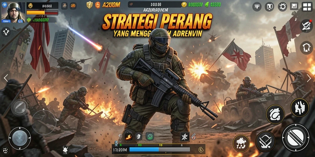 Tangkapan layar menunjukkan aksi mendebarkan dalam pertempuran SLG.