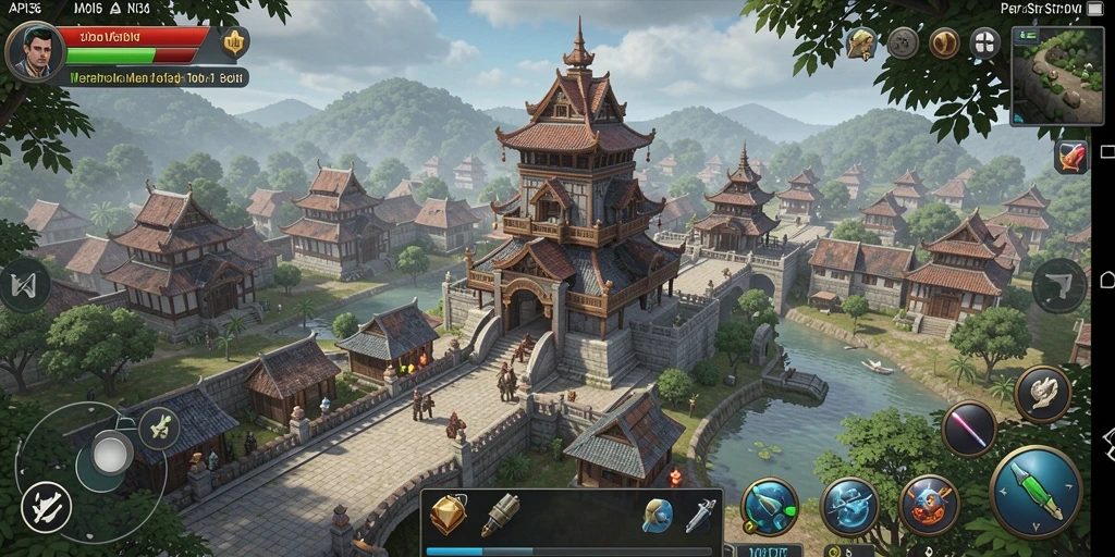 Screenshot utama API36 menampilkan gameplay intens Tower Defense yang penuh aksi.
