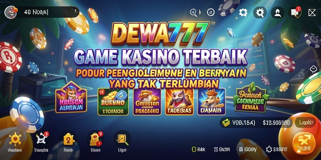 Tampilan menarik gameplay DEWA777 dengan berbagai tema Kasino.
