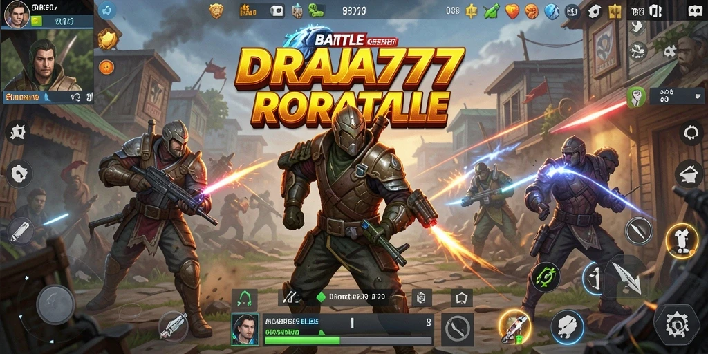 Tampilan gameplay epik di arena Battle Royale DRAJA777.