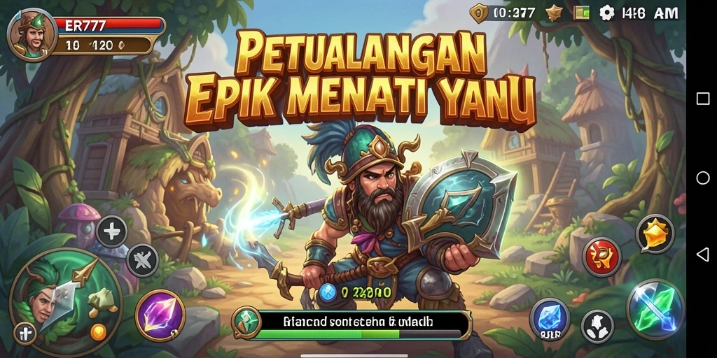 Screenshot gameplay yang menampilkan petualangan mendebarkan dalam ER777.