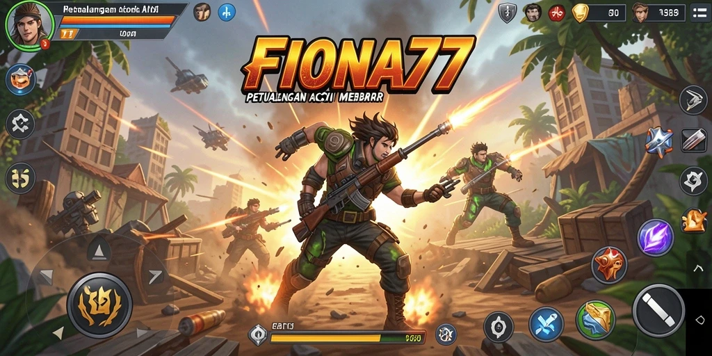 Tampilan gameplay utama FIONA77 yang menegangkan dan penuh aksi.