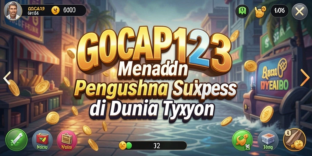 Screenshot GOCAP123 menunjukkan pemain membangun kerajaan bisnis Tycoon.