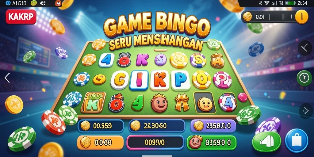 Tampilan gameplay KAKRP dengan antarmuka Bingo yang menarik.