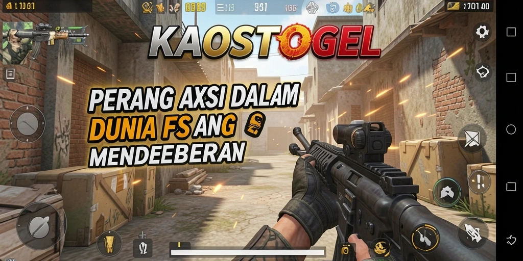 Gameplay intens KAOSTOGEL dengan aksi tembak-menembak yang mendebarkan.