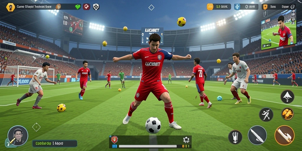 Tampilan gameplay menarik dengan berbagai pilihan olahraga.