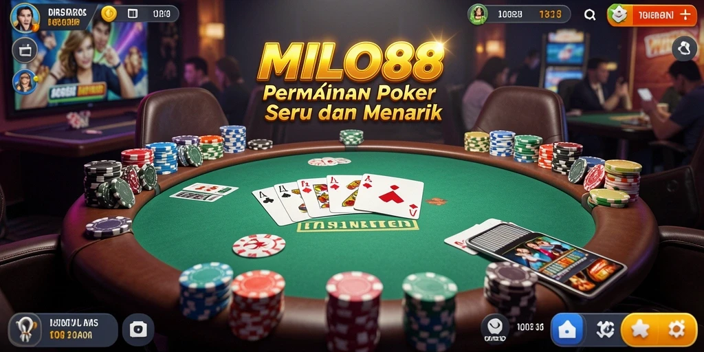 Tampilan gameplay poker yang seru di MILO88.