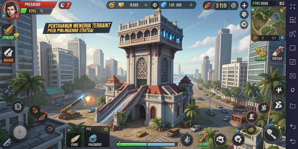 Gameplay menakjubkan PK95 dalam pertandingan Tower Defense.