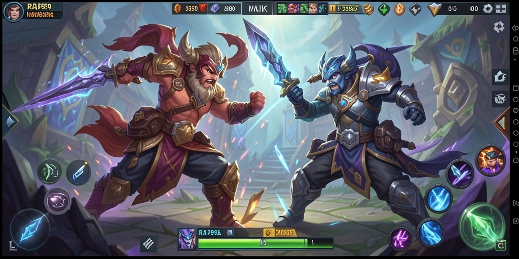 Gameplay seru RAP89 dengan pertarungan tim strategis.