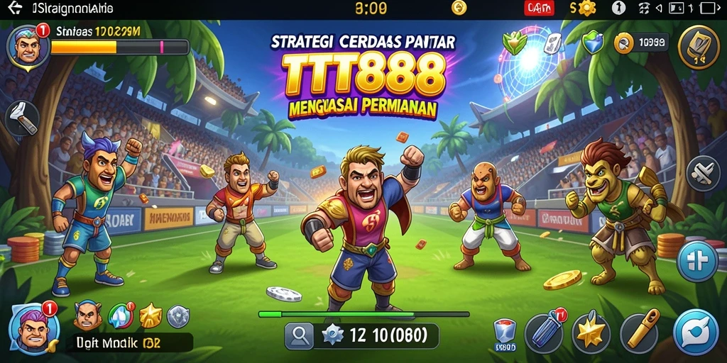 Tampilan gameplay menegangkan dan strategis di TTT888.