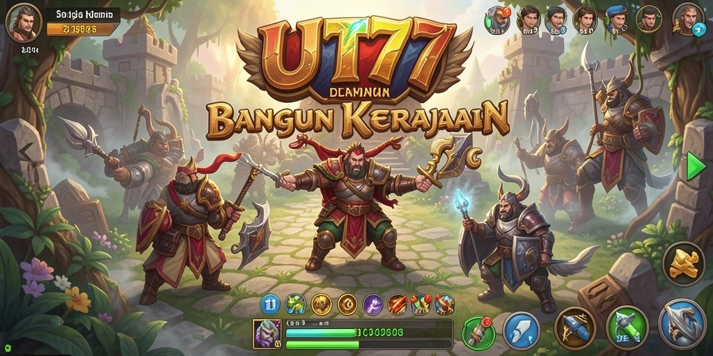 Tangkapan layar UT77 menampilkan strategi dan manajemen kerajaan yang mendalam.