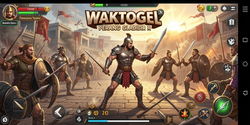 Gameplay WAKTOGEL dengan aksi pertarungan seru dan karakter mendebarkan.